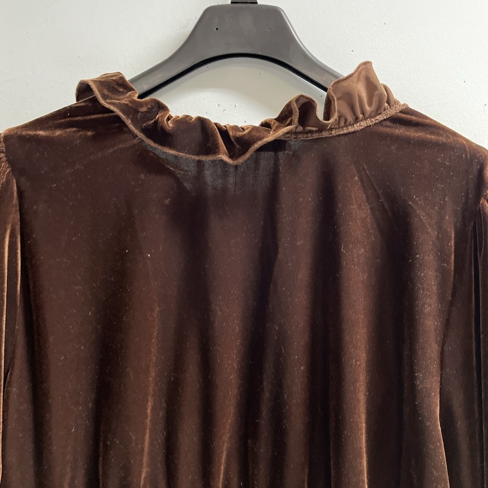 Rustty Dustty Dress Brown Velvet Floral‎ Embroidered Size 4XL Western Cowgirl - Picture 11 of 16